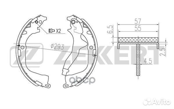 Колодки торм. бараб. задн. VW Amarok 10- bk-4079