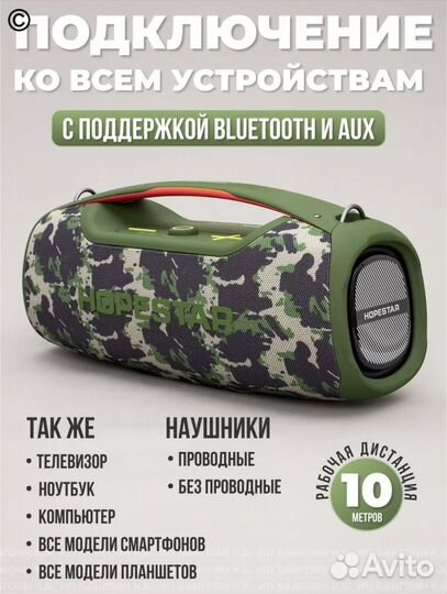 Колонка музыкальная Hopestar A60 100w с микрофоном