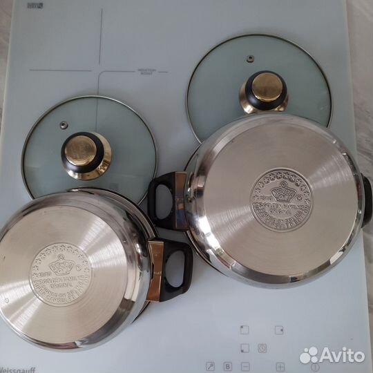 Посуда для приготовления кастрюля 2шт и сковорода
