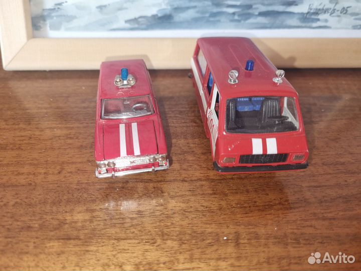Модели СССР Раф 2203, Москвич 426 пожарный