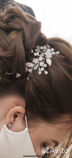 Свадебная веточка в прическу. Украшение на свадьбу