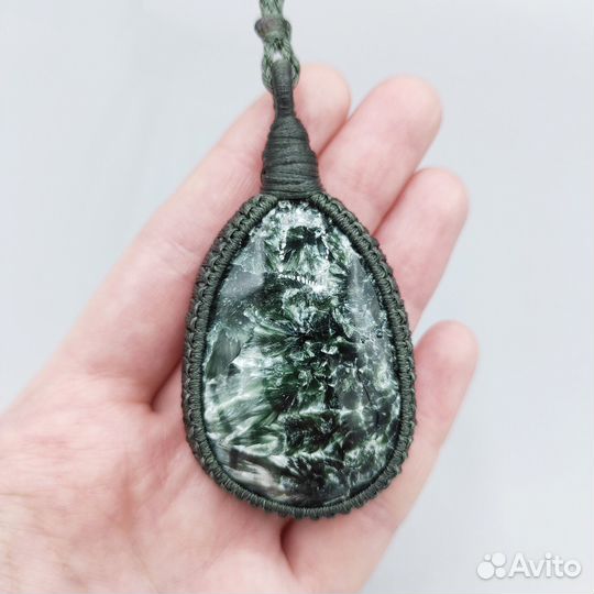 Кулон серафинит, подвеска натуральный камень