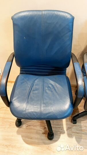 Компьютерное кресло кожаное бу