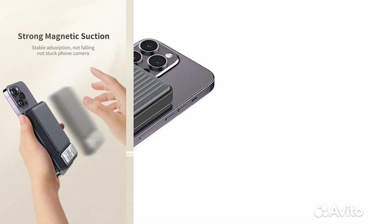 Внешний аккумулятор с беспроводной зарядкой Recci