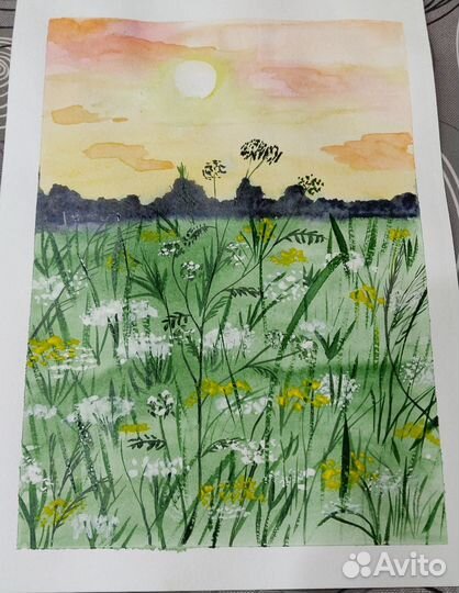 Картина акварель