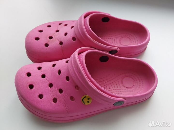 Сабо детские розовые р.35 (кроксы, crocs)