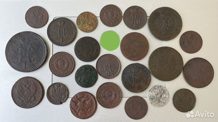 Медные монеты ри