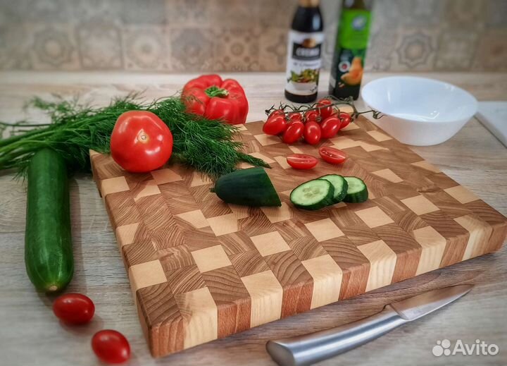 Доска разделочная торцевая