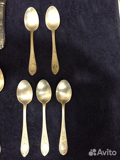 Ложки вилки ножи мельхиор посеребрянный