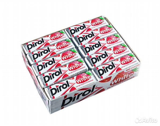 Жевательная резинка Dirol Клубника Без сахара 13,6