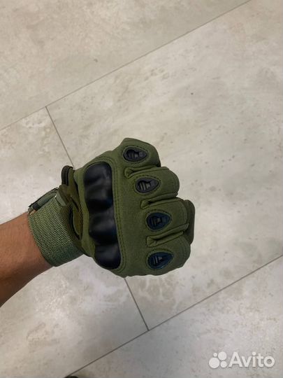 Перчатки защищенные тактические усиленные хаки