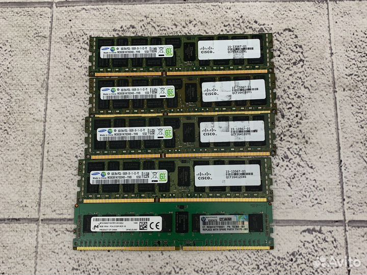 Серверная память 8GB DDR3 5 штук