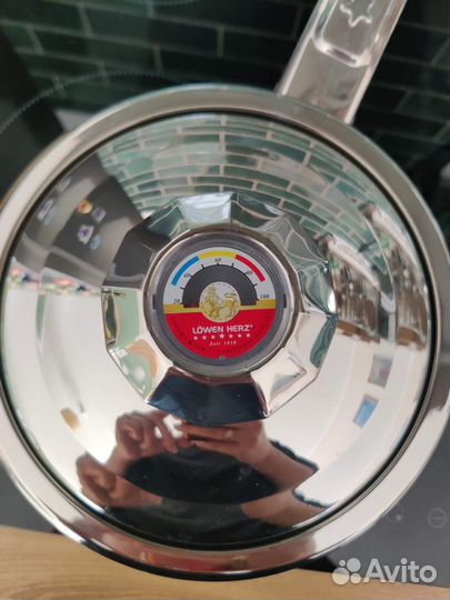 Сотейник из нержавеющей стали, 1 л, с крышкой