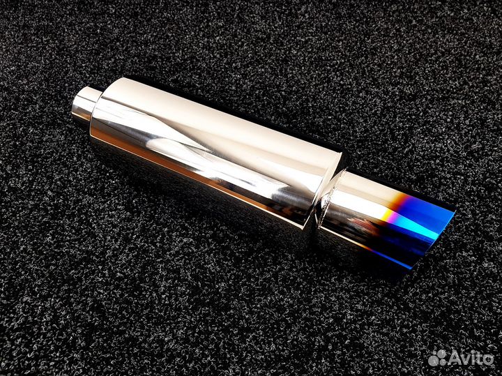 Бочка маленькая глушитель прямоточный 51мм ) 76мм