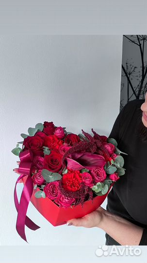 Сердце из цветы