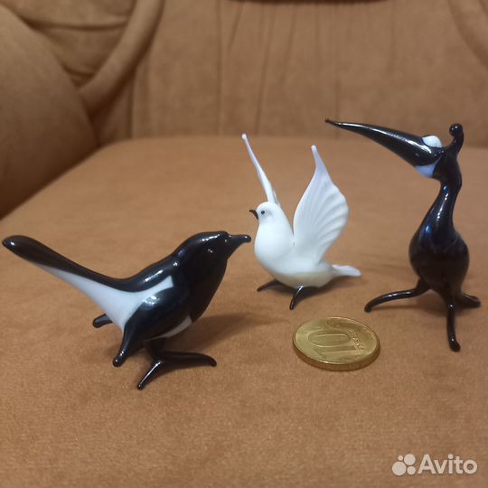 Стеклянные фигурки животных