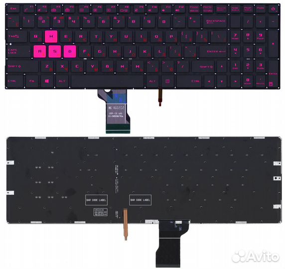 Клавиатура Asus ROG GL502VM черная (+подсветка)