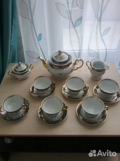 Чайный сервиз чехословацкий новый. Бренд carlsbad