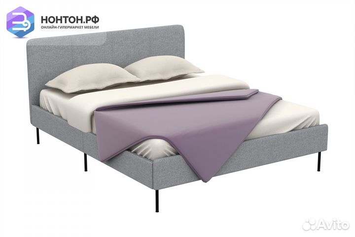 Кровать Ноа светло-серая