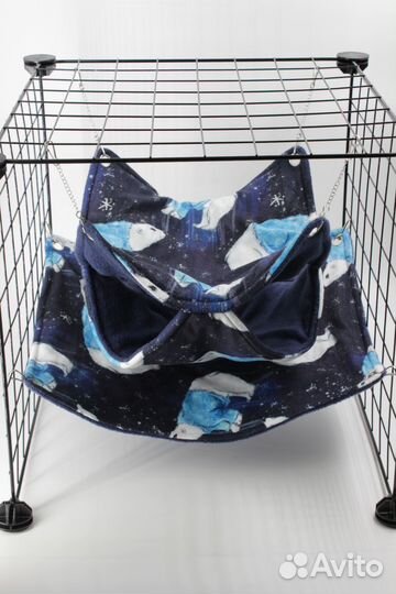 Утеплённые гамачки с новогодним принтом