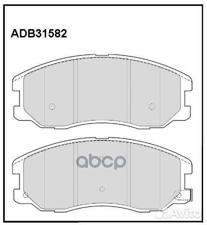 Колодки тормозные дисковые перед ADB31582 A