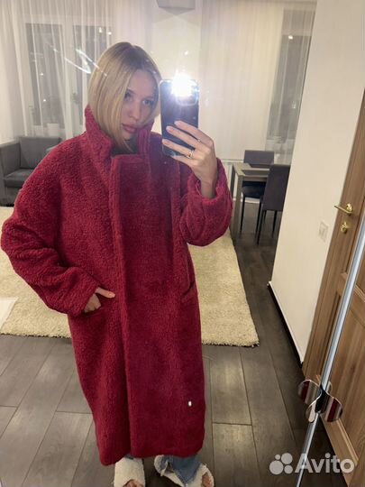 Шуба розовая