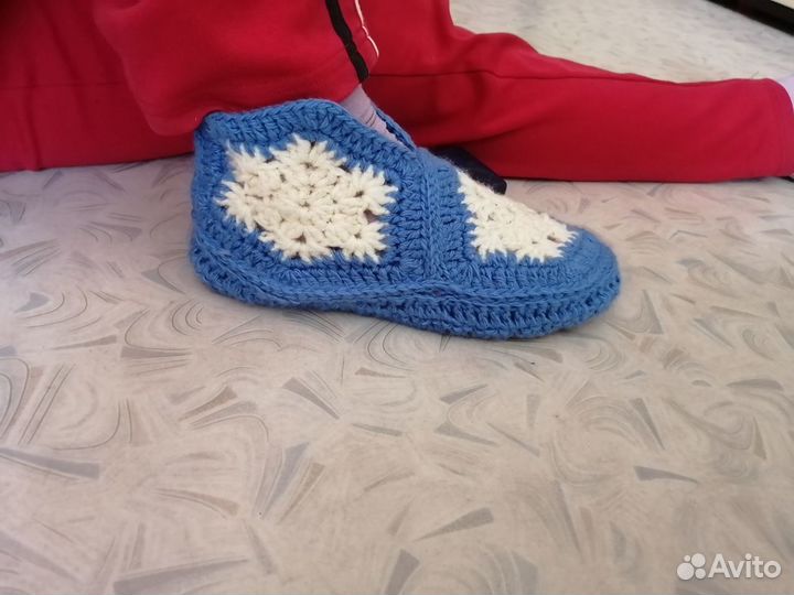 Тапочки вязаные крючком