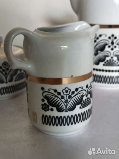 Редкий Кофейный сервиз 6 персон фарфор Вербилки