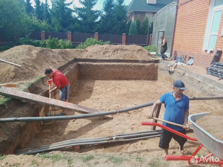 Бригада траншей копатели И разнорабочие