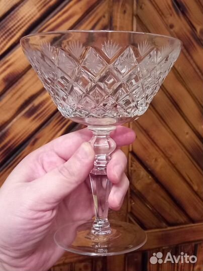 Набор из хрусталя, хрусталь, салатница бокалы СССР