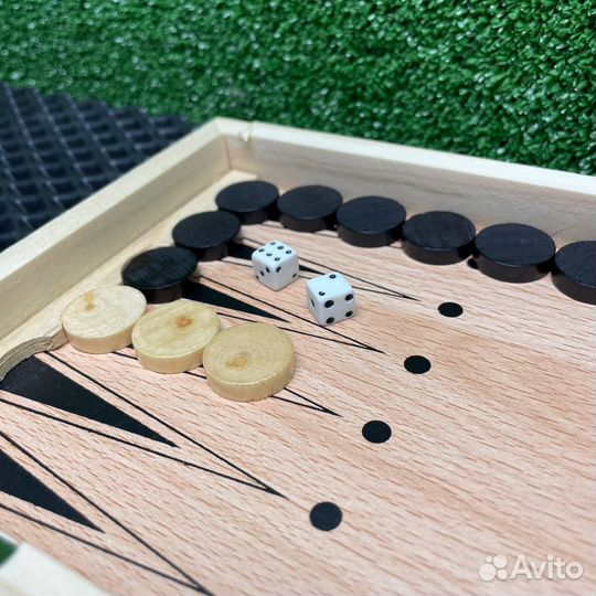 Настольная игра 3 в 1 шахматы шашки нарды