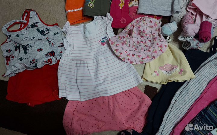 Большой пакет одежды для девочки 74-86