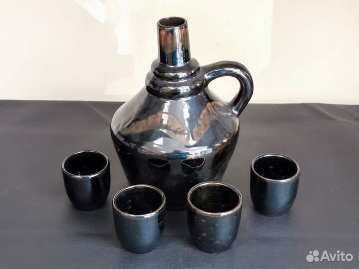 Графин ликерник керамический стопки Кунгур