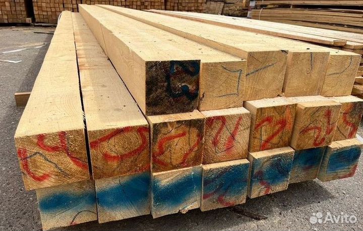 Брус обрезной 200х200х6000мм