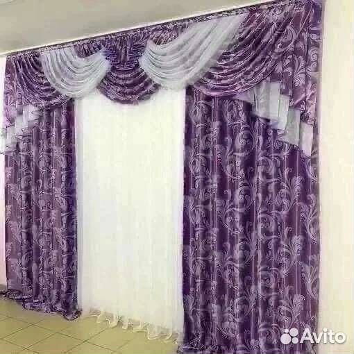 Шторы с ламбрекеном готовые новые