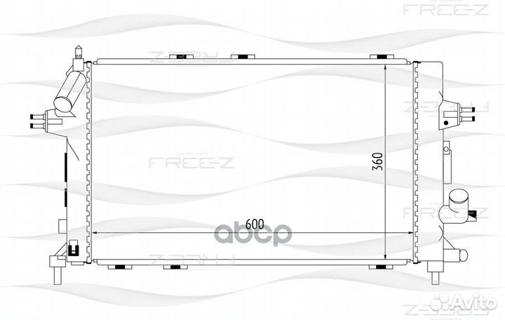 Радиатор opel astra H/zafira B 06- 1.7D/1.9D ох