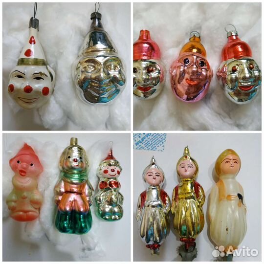 Ёлочные игрушки СССР фигурки