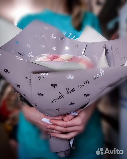 Большой букет сердце на день рождения бельгийский