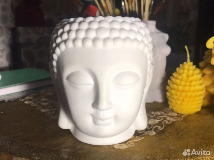 Силиконовая форма Кашпо Голова Будды