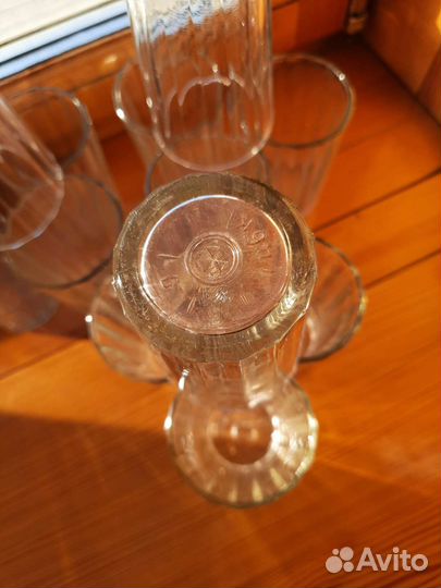 Ваза, селедочница, рюмки, стаканы стекло СССР