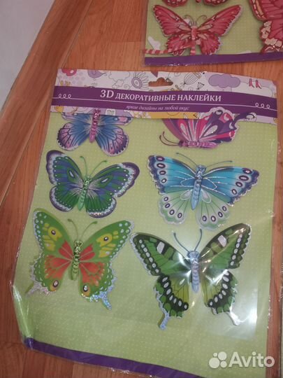 Наклейки бабочки декоративные в интерьер
