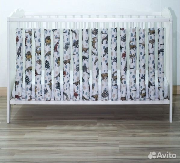 Фэнс-бампера бортики на кроватку 2 комплекта