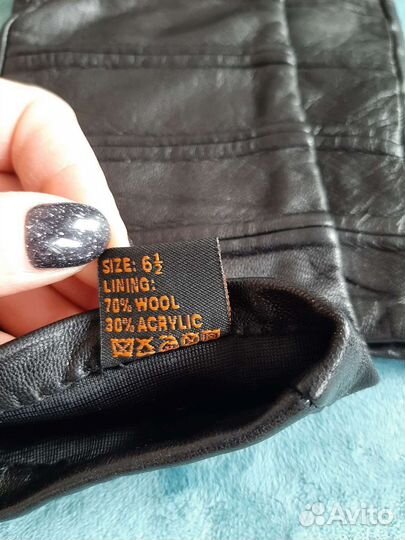 Длинные перчатки натуральная кожа