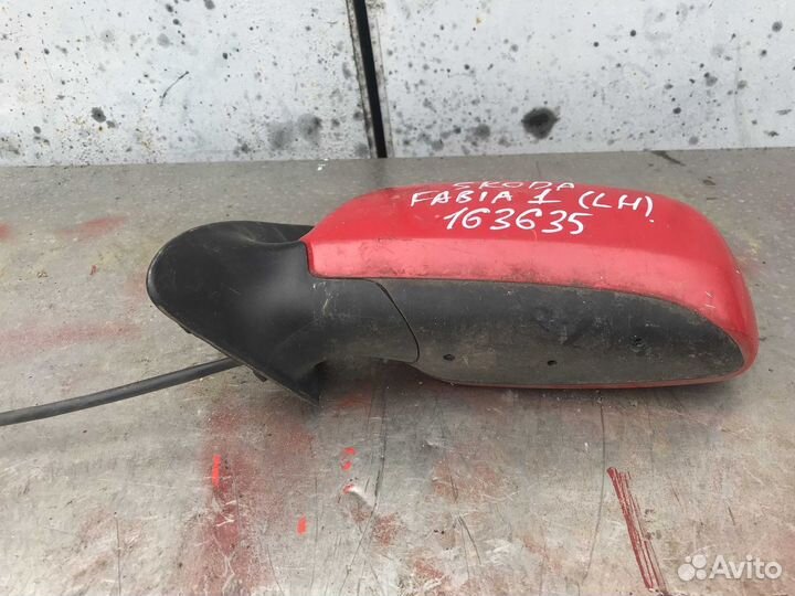 Зеркало левое мех/привод Skoda Fabia mk1 6Y