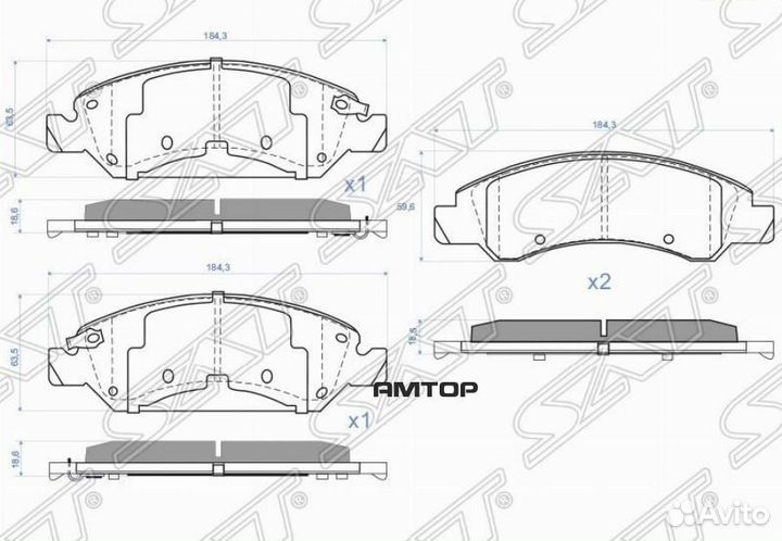 SAT ST-19157524 Колодки тормозные перед cadillac e