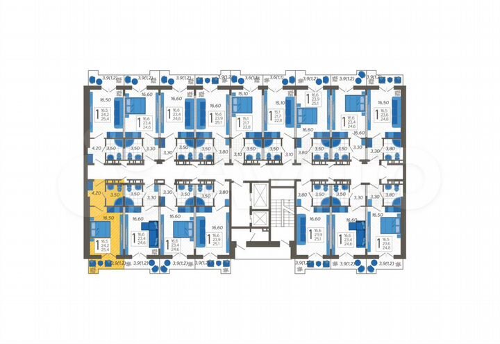 Апартаменты-студия, 25,4 м², 4/12 эт.