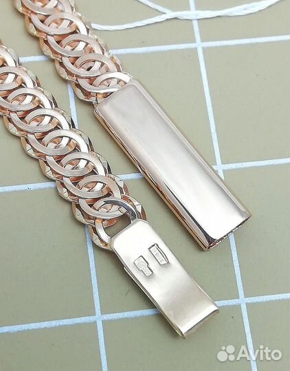 Золотой браслет Ажурный, полновесный, замок коробочка, длина 18 см, вес 5,94г