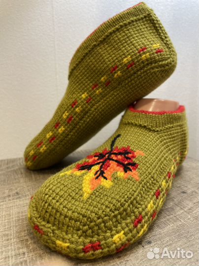 Носки-тапочки вязаные следки