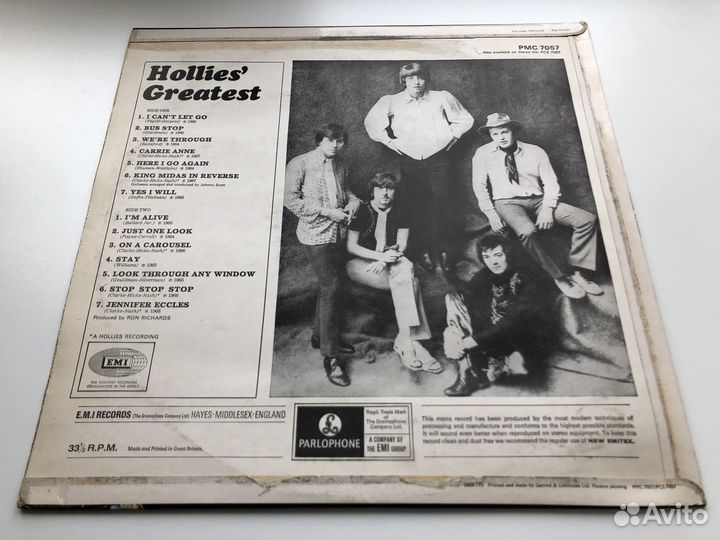 LP Hollies' Greatest (1968) винил UK моно 1969