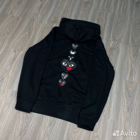 Зип худи comme des garcons play надписи